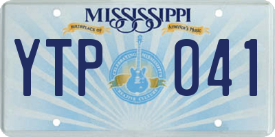 MS license plate YTP041