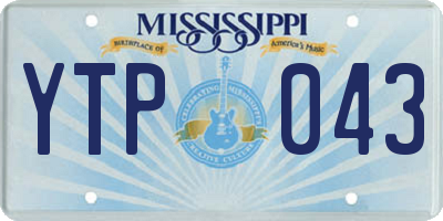 MS license plate YTP043