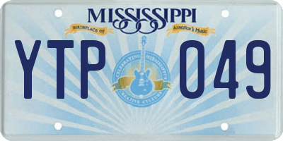 MS license plate YTP049