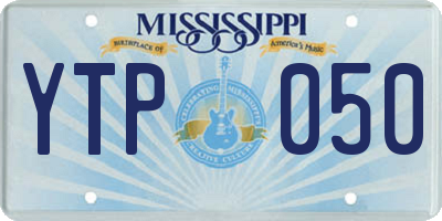 MS license plate YTP050