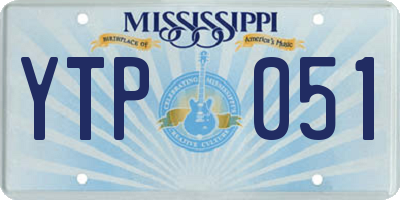 MS license plate YTP051