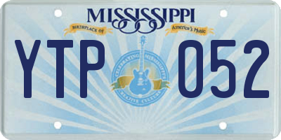 MS license plate YTP052