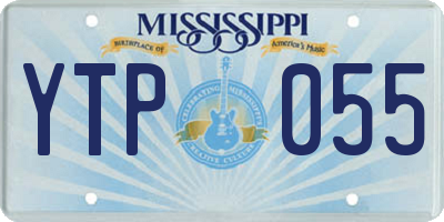 MS license plate YTP055