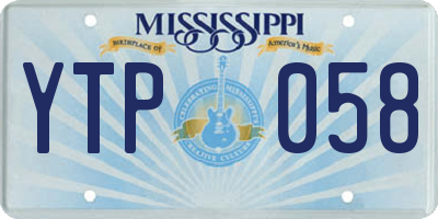 MS license plate YTP058