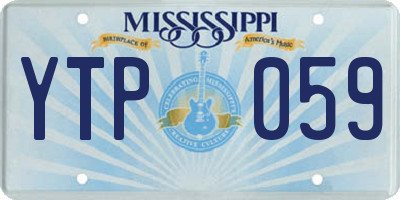 MS license plate YTP059