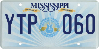 MS license plate YTP060