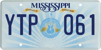 MS license plate YTP061