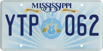 MS license plate YTP062