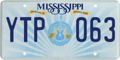 MS license plate YTP063