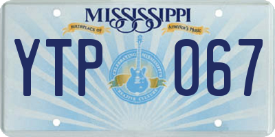 MS license plate YTP067