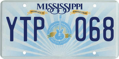 MS license plate YTP068