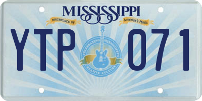MS license plate YTP071
