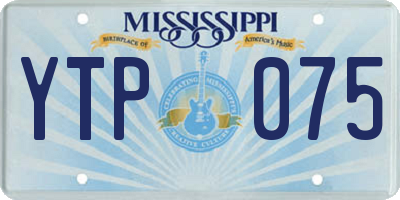 MS license plate YTP075