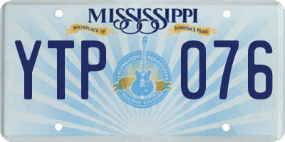 MS license plate YTP076