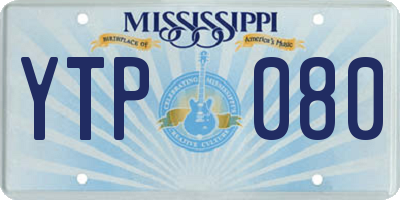 MS license plate YTP080