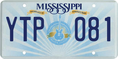 MS license plate YTP081