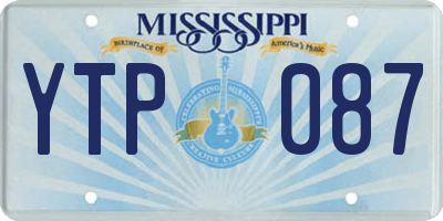 MS license plate YTP087