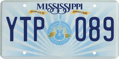 MS license plate YTP089