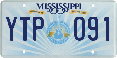 MS license plate YTP091