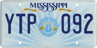 MS license plate YTP092