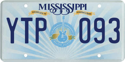 MS license plate YTP093
