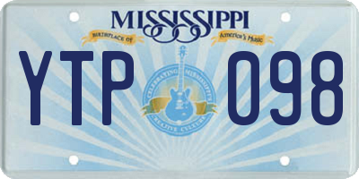 MS license plate YTP098