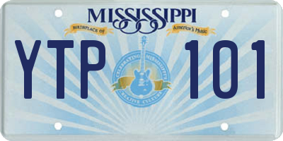 MS license plate YTP101