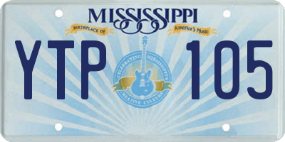 MS license plate YTP105