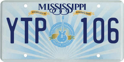 MS license plate YTP106