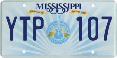 MS license plate YTP107