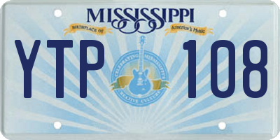 MS license plate YTP108