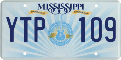 MS license plate YTP109