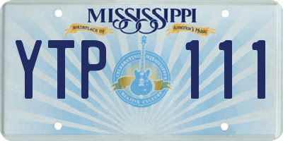 MS license plate YTP111