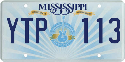 MS license plate YTP113