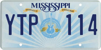 MS license plate YTP114