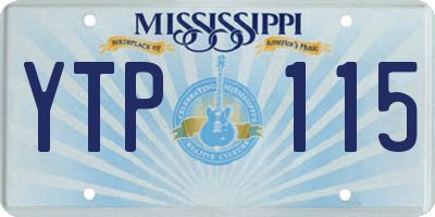 MS license plate YTP115