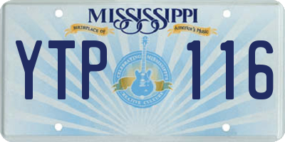 MS license plate YTP116