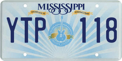 MS license plate YTP118