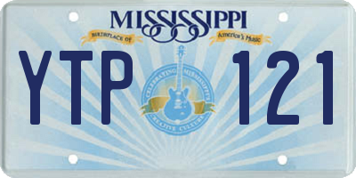 MS license plate YTP121