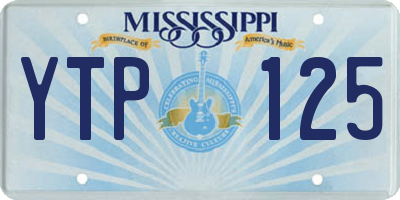 MS license plate YTP125