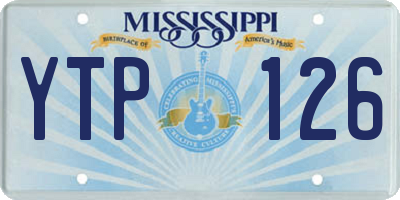 MS license plate YTP126
