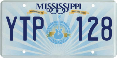 MS license plate YTP128