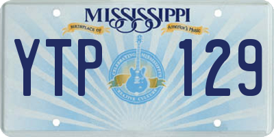 MS license plate YTP129