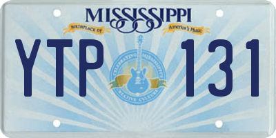 MS license plate YTP131