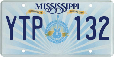 MS license plate YTP132