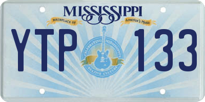 MS license plate YTP133