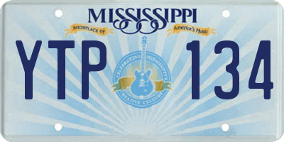 MS license plate YTP134