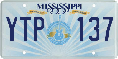 MS license plate YTP137