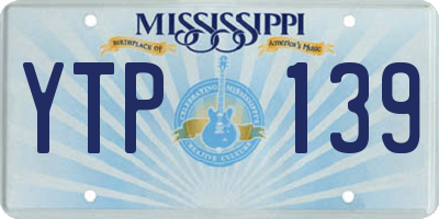 MS license plate YTP139
