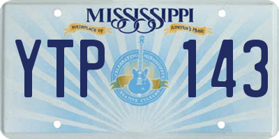 MS license plate YTP143